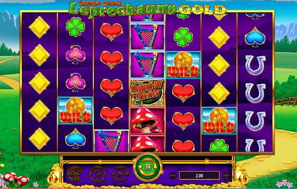 Der Rainbow Riches Leprechauns Gold Spielautomat von Scientific Games glänzt mit einer Auszahlungsrate von 97,75%.
