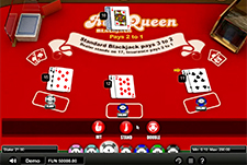 Der Red Queen Blackjack online Tisch im TrivelaBet Casino.