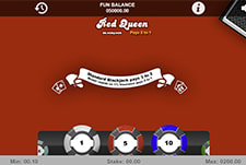 Ein Red Queen Blackjack Spieltisch bei Wanted Win.
