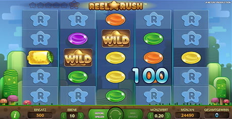 Der Reel Rush Slot erweitert seine Gewinnlinien bei Respins bis auf 3125