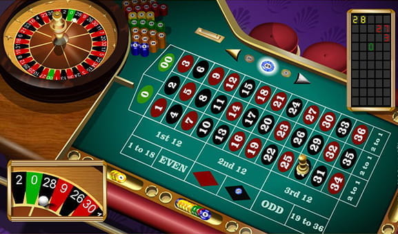 Blick auf den American Roulette Spieltisch des Herstellers Microgamimg.
