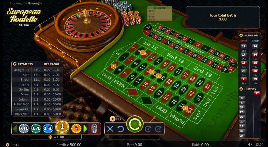 Das European Roulette with Track Spiel kostenlos ausprobieren.