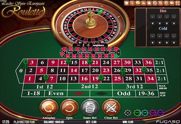 Das Lucky Spin European Roulette Spiel kostenlos ausprobieren.