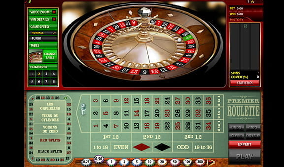 Der Premier Roulette Tisch von Microgaming.