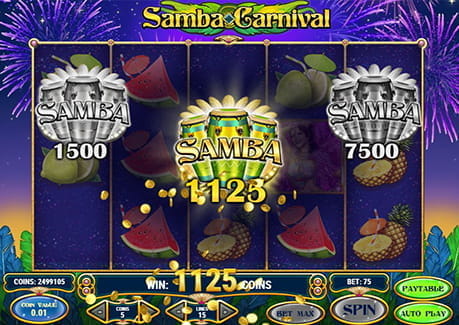 Der Samba Carnival Slot als Demo.