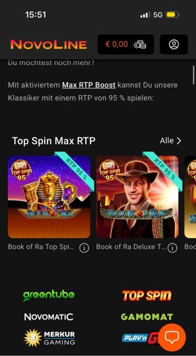 Einige der Top Spins bei Novoline.de mit höheren Quoten.