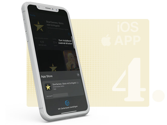 Installationszustimmung für Casino App Installation auf iPhone.