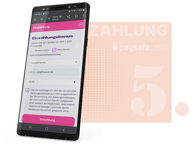 PaysafeCard Zahlung abschließen