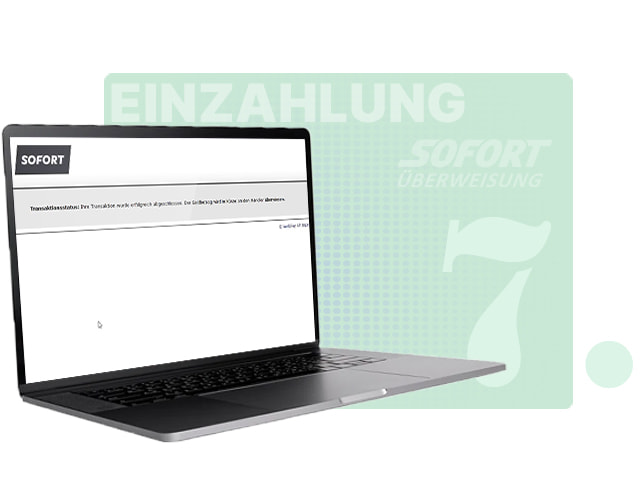 Erfolgreiche Einzahlung via Casino Sofortüberweisung.