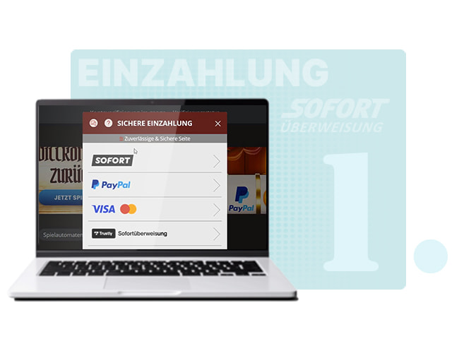 Sofort als Zahlungsmethode im Online Casino wählen.