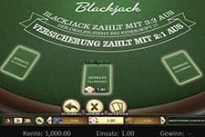 Der Tisch von Single Deck Blackjack im Cadoola Casino.