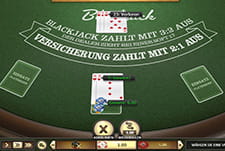 Das Tischspiel Single Deck Blackjack vom Softwarehersteller Betsoft.