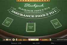 Spieltisch bei Single Deck Blackjack bei Spinamba.