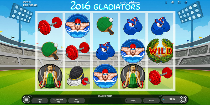 Eine kostenlose Demo-Version des 2016 Gladiators Slots.