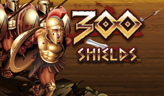 Das Logo des beliebten Film Slot 300 Shields mit seinen Funktionen!