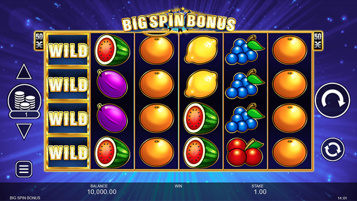 Eine kostenlose Demo-Version des Big Spin Bonus Slots.