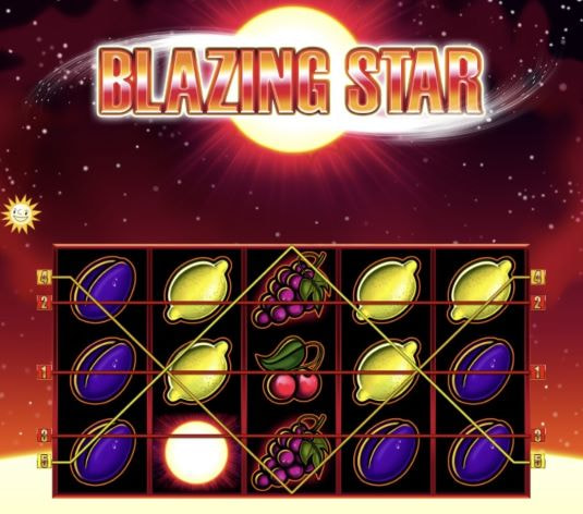 Startbildschirm des Blazing Star Slots.