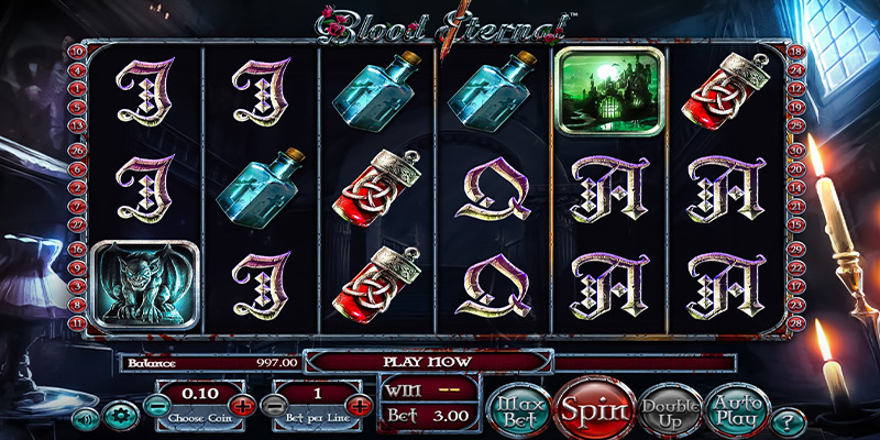 Eine kostenlose Demo-Version des Blood Eternal Slots.