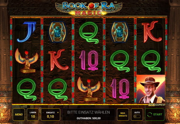 Der Book of Ra Magic Slot als Demo.