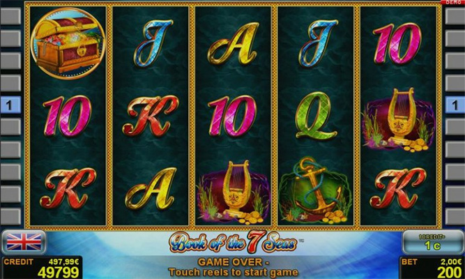 Eine kostenlose Demo-Version des Book of the 7 Seas Slots.