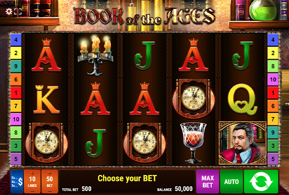 Eine kostenlose Demo-Version des Book of the Ages Slots.