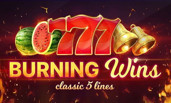 Das Logo des Spiels Burning Wins: Classic 5 Lines.
