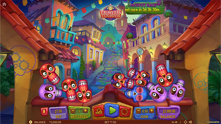 Eine kostenlose Demo-Version des Calaveras Explosivas Slots.