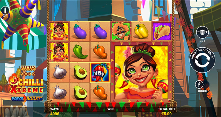 Eine kostenlose Demo-Version des Chilli Xtreme Ways Boost Slots.