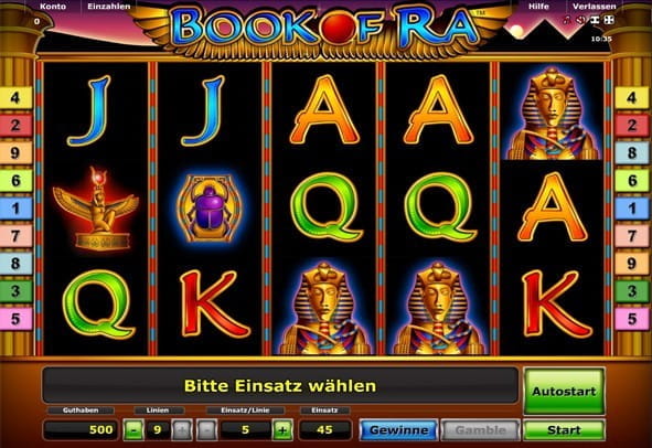 Slot Book of Ra sebagai demo.