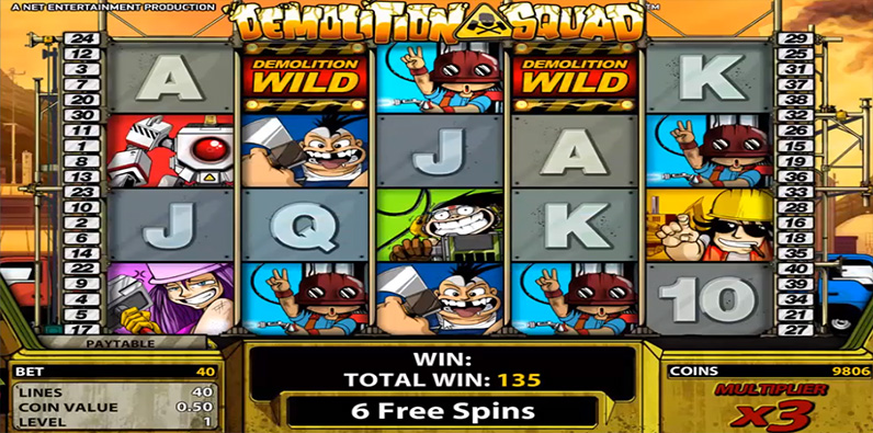 Demolition Squad Bester NetEnt RTP Slot Online