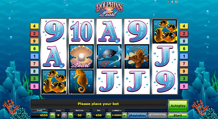 Eine kostenlose Demo-Version des Dolphin’s Pearl Slots.