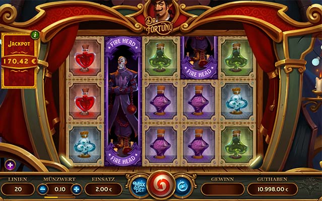 Eine kostenlose Demo-Version des Dr Fortuno Slots.