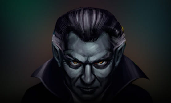 Der Hauptcharakter von dem online Spielautomat Dracula von Löwen Play.