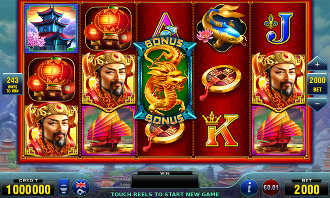 Eine kostenlose Demo-Version des Dragon’s Dice Slots.