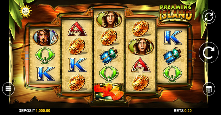 Eine kostenlose Demo-Version des Dreaming Island Slots.