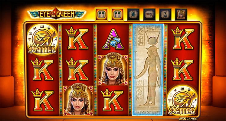 Eine kostenlose Demo-Version des Eye of the Queen Slots.