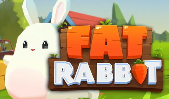 Das Logo des Fat Rabbit Slot mit dem berühmten Hasen.