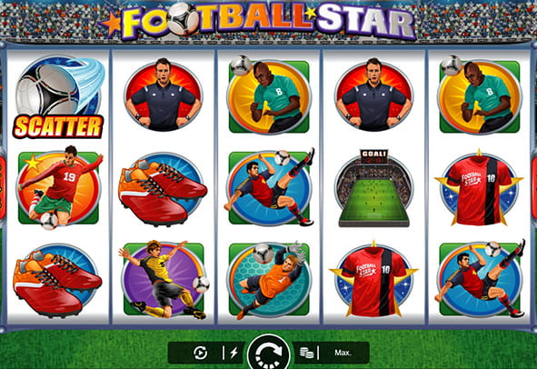 Eine kostenlose Demo-Version des Football Star Slots.