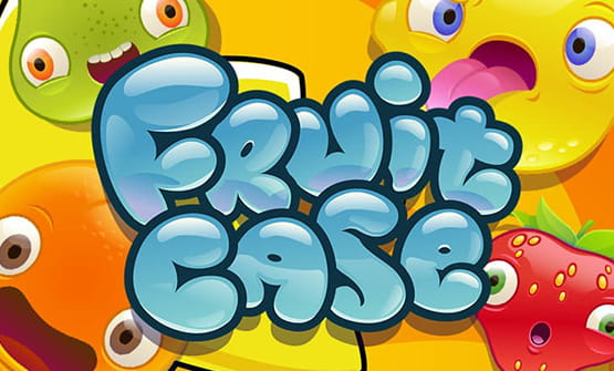 Früchte mit Gesichtern und der Schriftzug