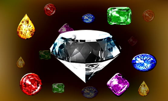 Unteschiedliche Edelsteine im Glamour Gems online Spielautomat.