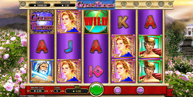 Eine kostenlose Demo-Version des Golden Profits Slots.