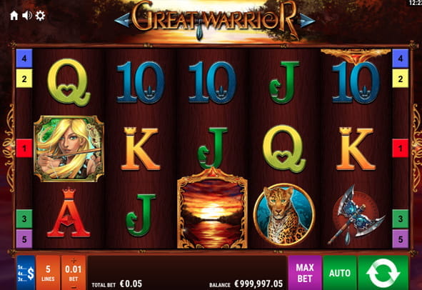 Eine kostenlose Demo-Version des Great Warrior Slots.