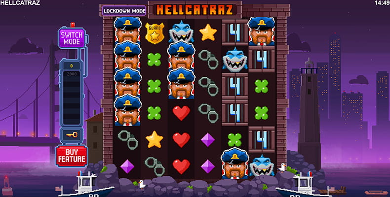 Eine kostenlose Demo-Version des Hellcatraz Slots.