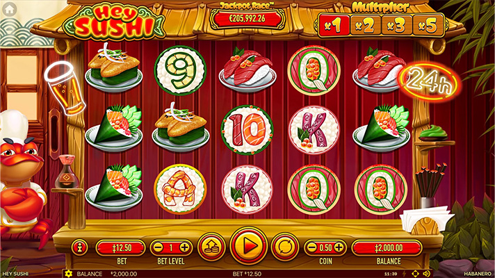 Eine kostenlose Demo-Version des Hey Sushi Slots.