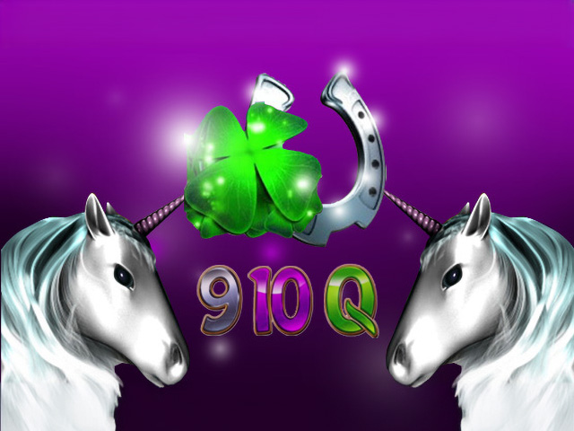 Der Startbildschirm des Lucky Unicorn online Spielautomats.