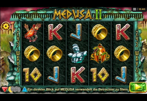 Die Bedienoberfläche des Medusa 2 Slots von NextGen.