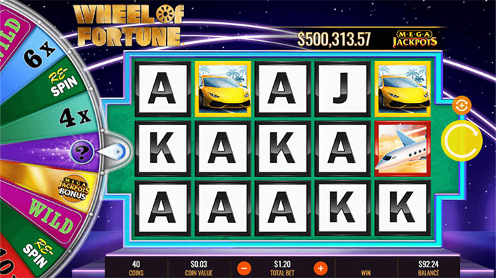 Eine kostenlose Demo-Version des Mega Jackpots Wheel of Fortune on Air Slots.