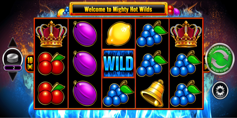 Eine kostenlose Demo-Version des Mighty Hot Wilds Slots.