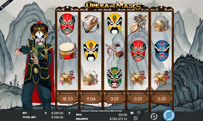 Eine kostenlose Demo-Version des Opera of the Masks Slots.