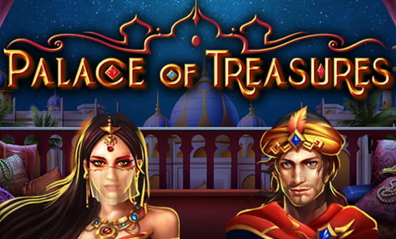 Das Palace of Treasures Slot Logo.